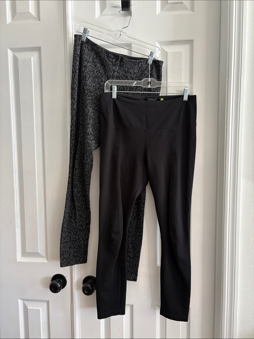 Lysse Women's Premium Quality Black High Waist Legging Pants Bundle Size Large
